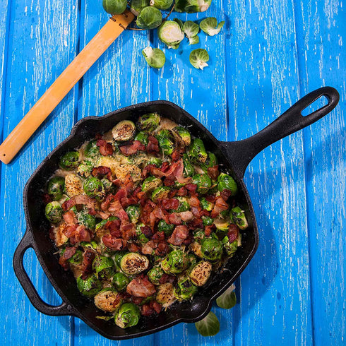 Victoria Cast Iron Grill Pan. Square Grill Pan, Seasoned with 100% Kosher Certified Non-GMO Flaxseed Oil, Black